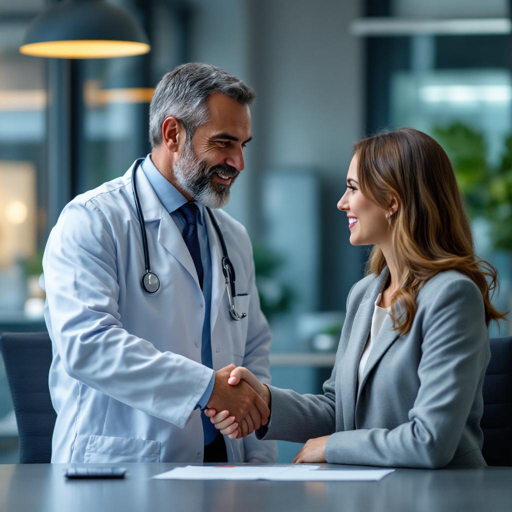 doctor-handshake-businesswoman-outsourcing-credentialing - ebix, inc. outsourcing physician credentialing